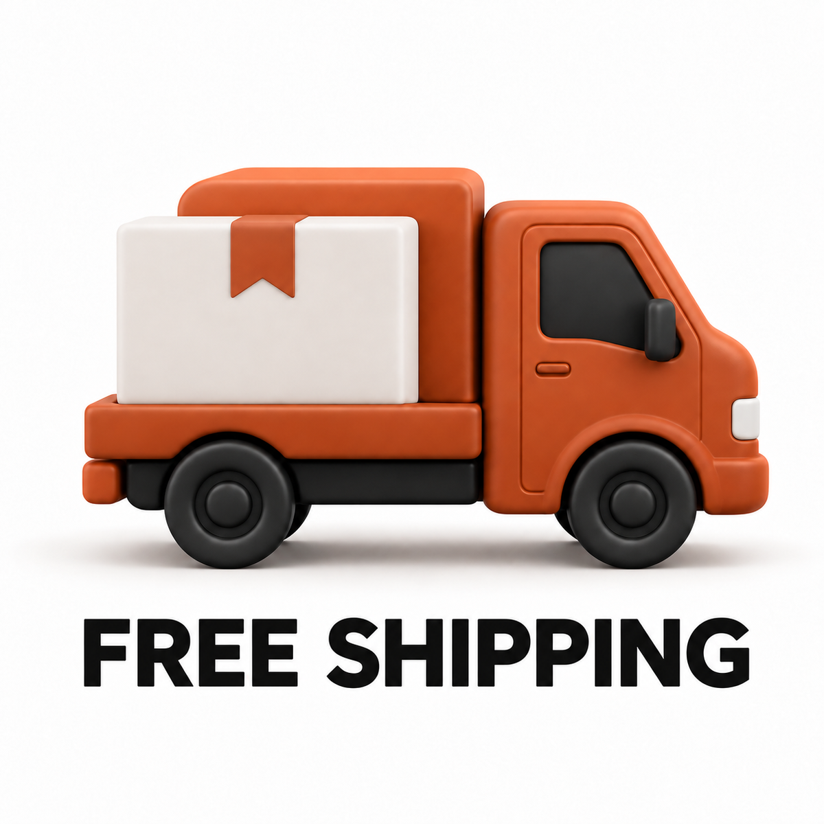 Free Shipping orange delivery truck without brand logo